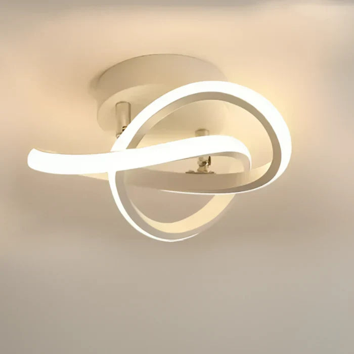 Functionele en decoratieve LED plafondlamp met dubbel ringontwerp. Verlicht uw gang of werkkamer stijlvol.