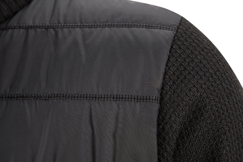 Trendy heren vest met modern patchwork design en warme voering. Casual winterkleding, een must-have voor heren.