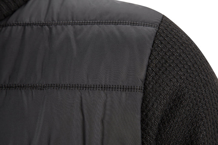Trendy heren vest met modern patchwork design en warme voering. Casual winterkleding, een must-have voor heren.