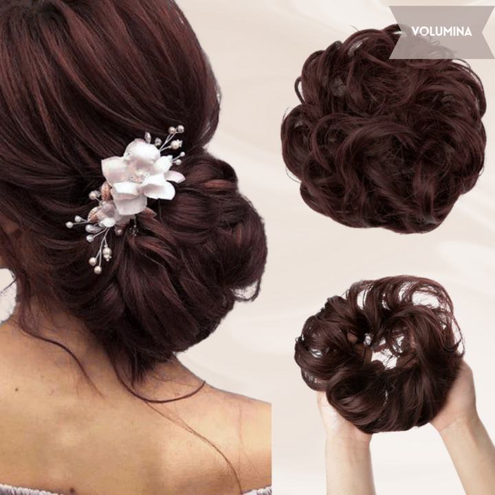 Dames haarknot, synthetische haarverfraaiing voor een volumineuze knot.