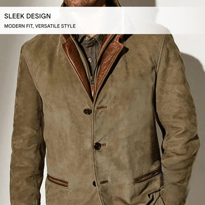 Veelzijdig herfstjasje heren, Leandro, klassiek design, perfect voor zowel formeel als casual.