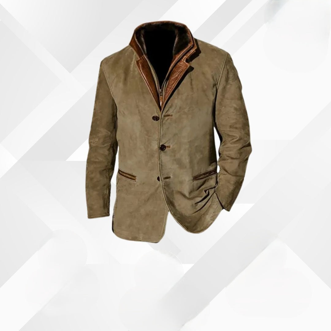 Voering van herfst colbert Leandro, binnenzak, hoogwaardige stof, comfortabel draagcomfort.