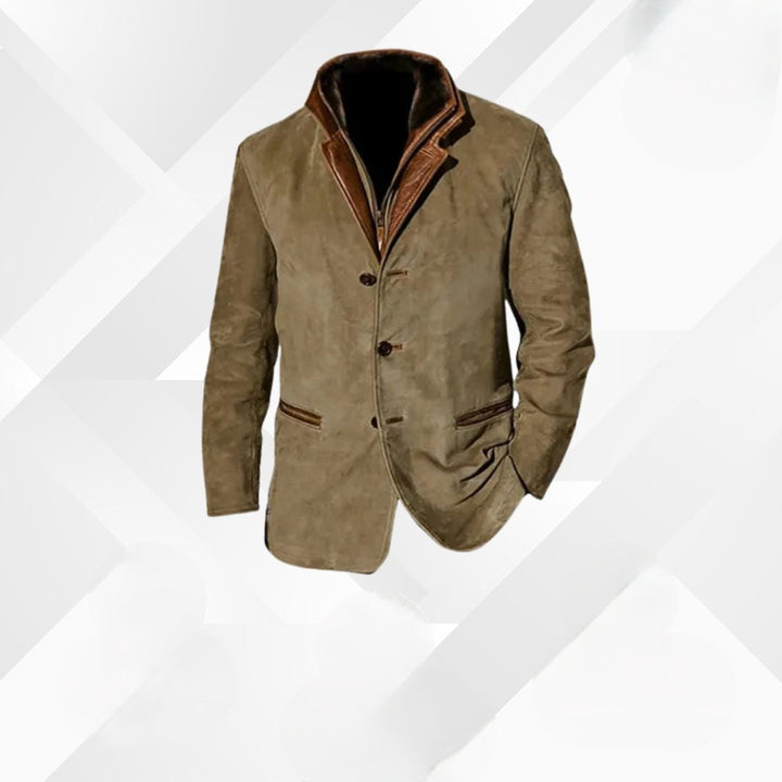 Voering van herfst colbert Leandro, binnenzak, hoogwaardige stof, comfortabel draagcomfort.