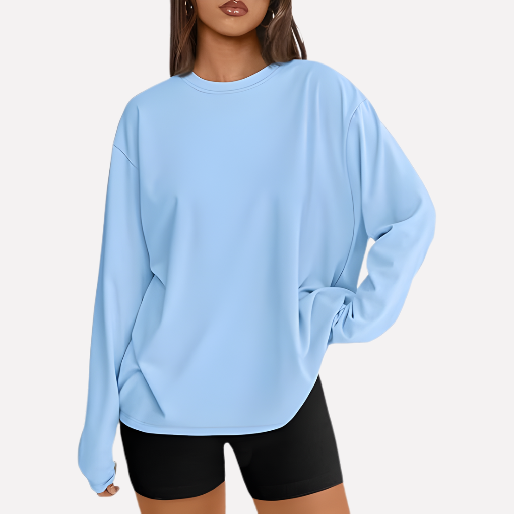 Ontspannen oversized dames shirt met lange mouwen, modebewust en comfortabel voor elke dag.