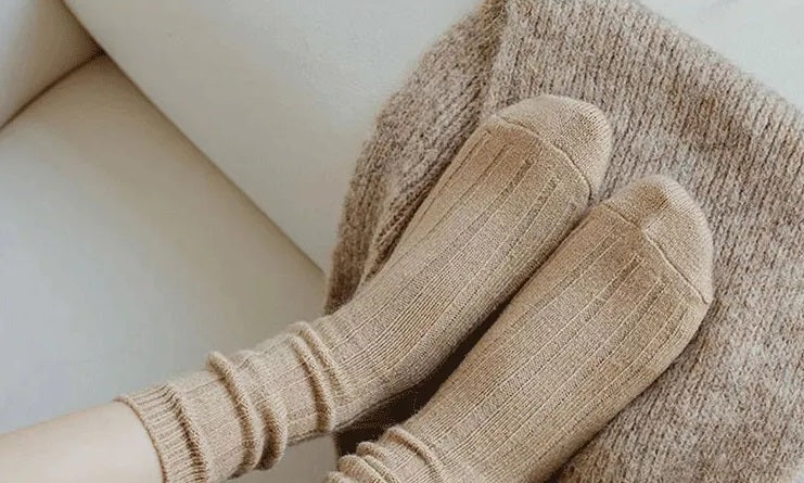 Comfortabele dames sokken, ideaal voor thuis of buiten; warme winter mode.