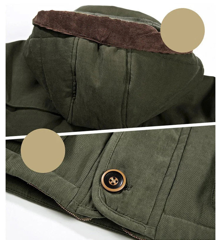 Heren winterparka met een stijlvolle pasvorm, winddicht en comfortabel voor buiten.