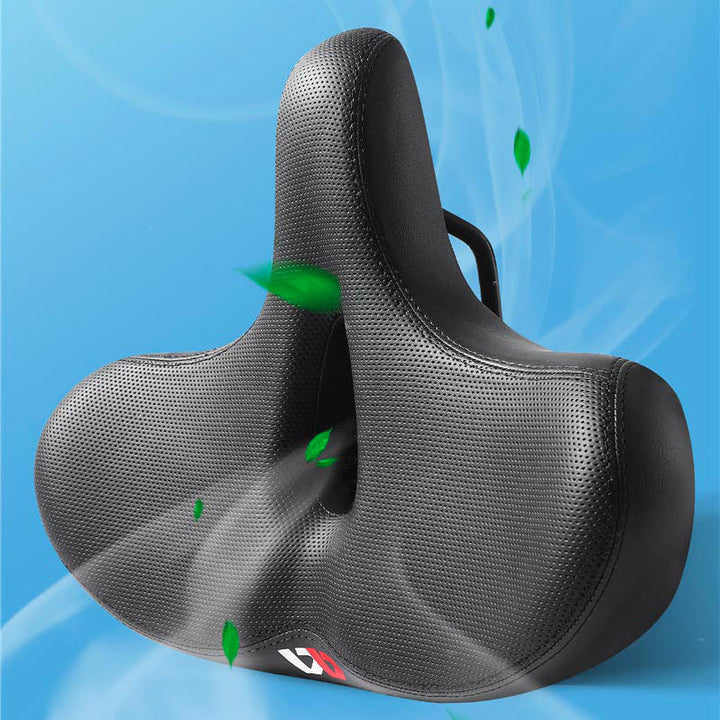 Ergonomisch unisex fietszadel, extra breed en ademend voor optimaal fietscomfort en lange ritten.