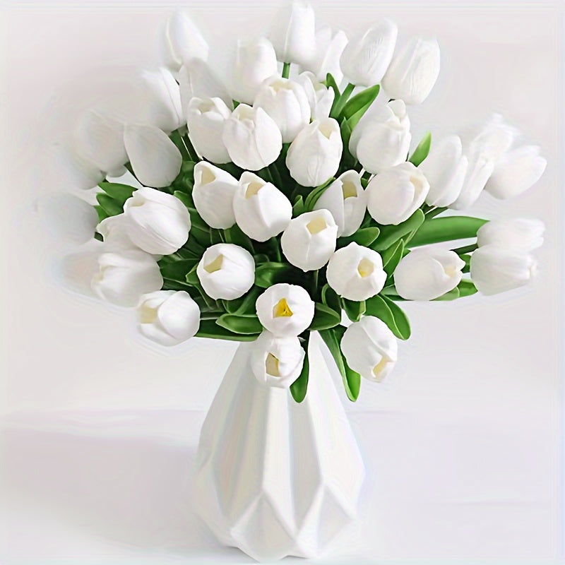 Moderne kunst tulpen, een stijlvolle toevoeging aan elk eigentijds interieur.