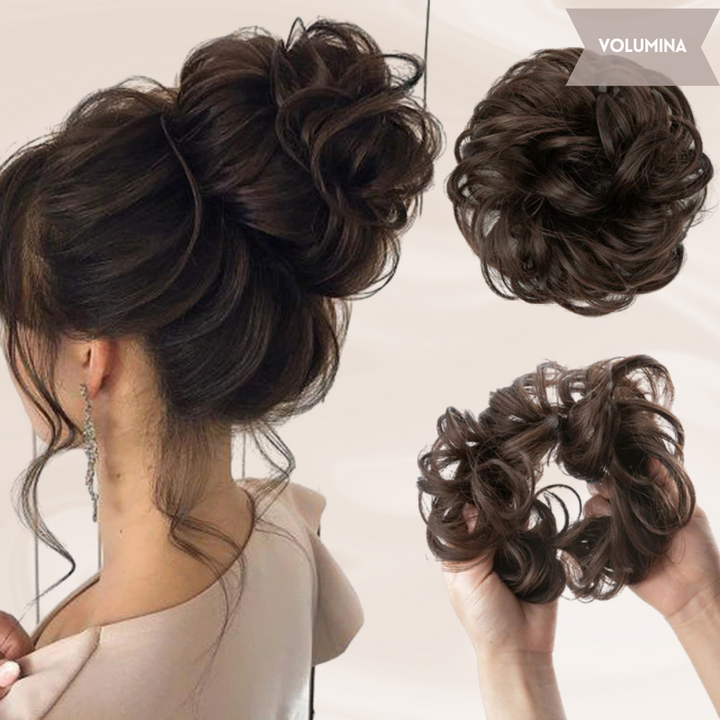 Zwarte haarknot synthetisch, dames haaraccessoire voor moeiteloze styling.