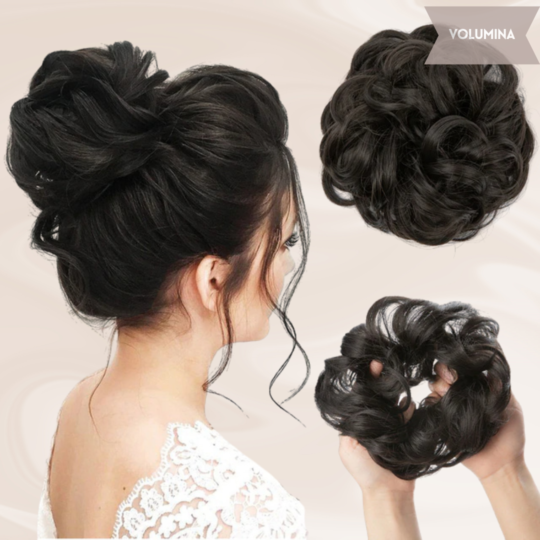 Grijze AlicesKnot haarknot, perfect voor een natuurlijke en volle messy bun.