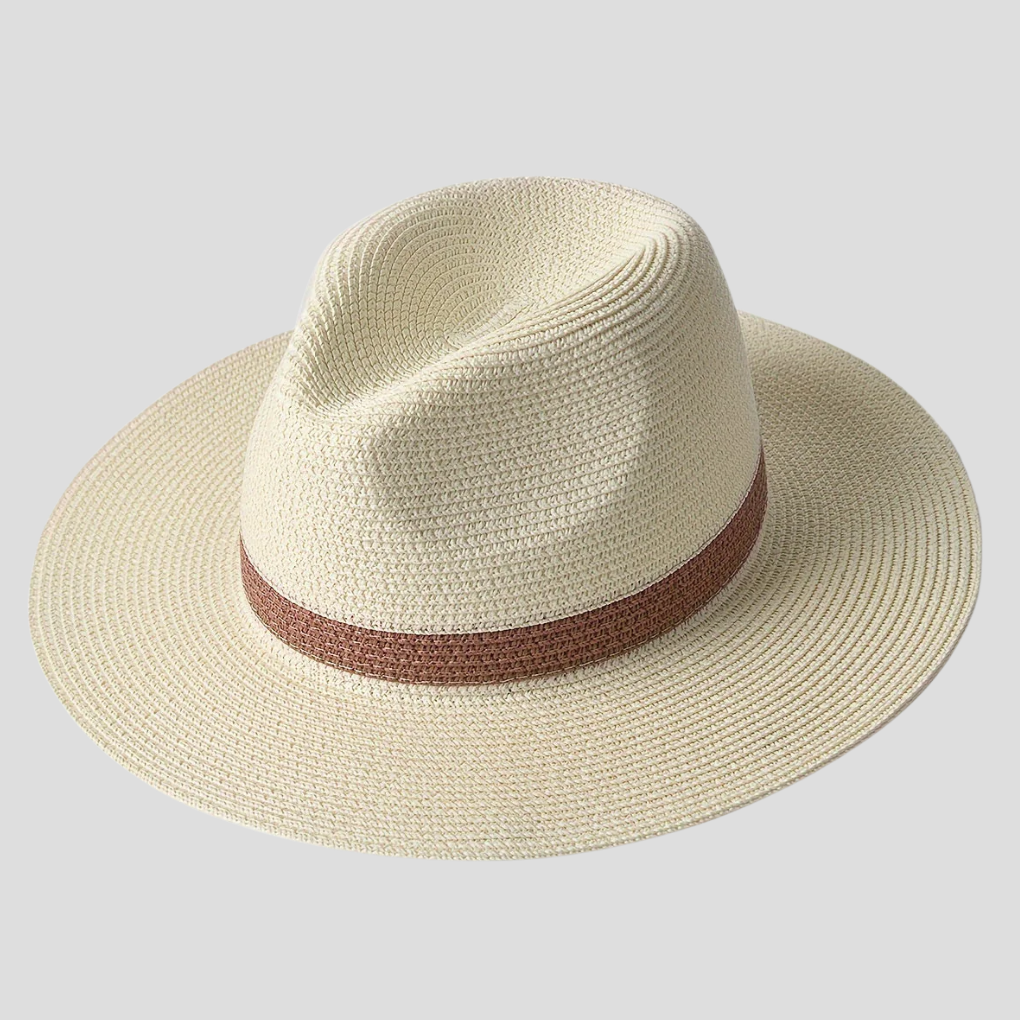 Premium unisex stro Panamahoed met brede rand, perfecte accessoire voor elegante zonbescherming deze zomer.