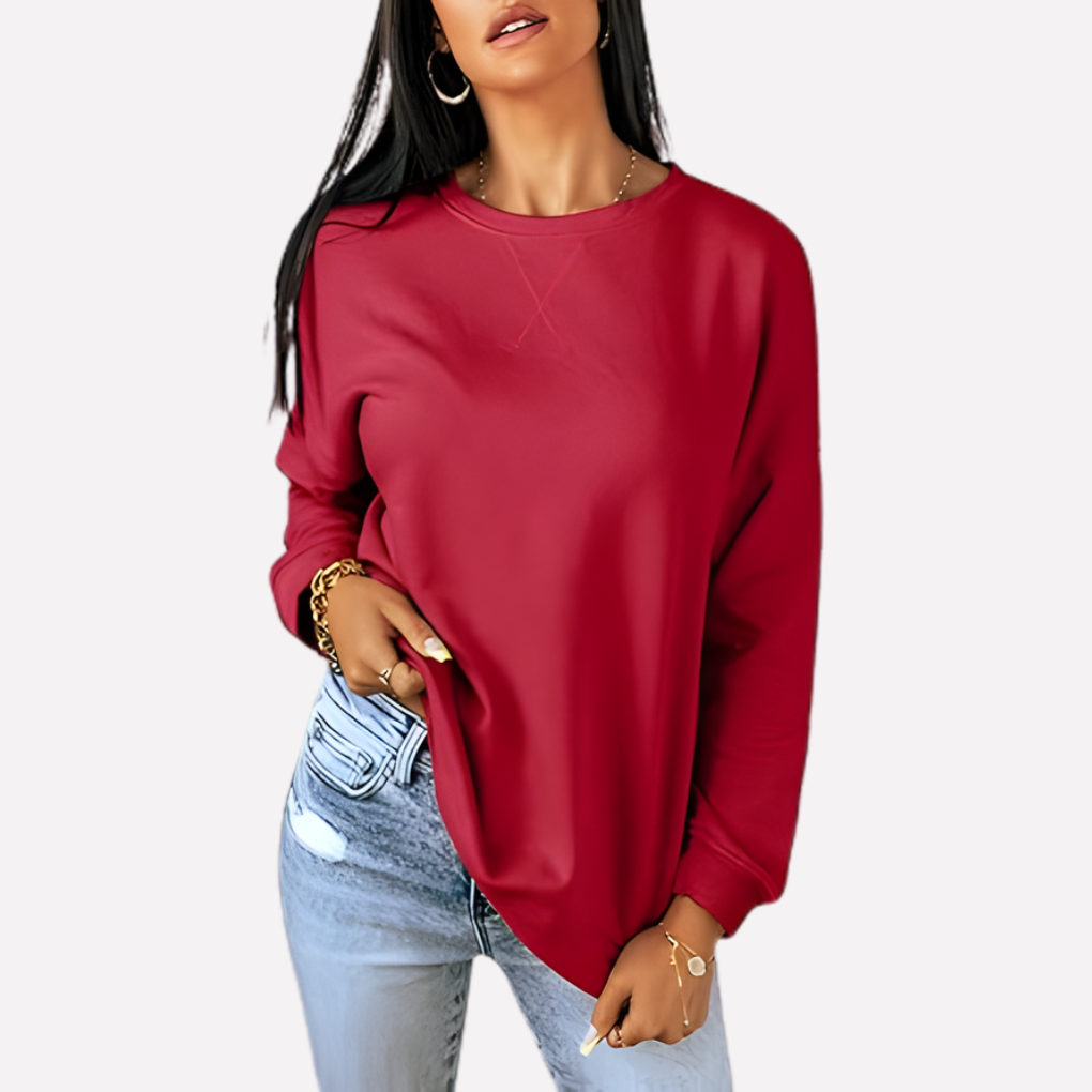 Casual dames trui, lange mouwen, crew neck, de perfecte basic voor elke vrouw.