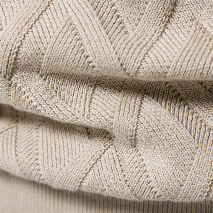 Warme heren trui met ronde hals, essentiële winterkleding voor elke man.