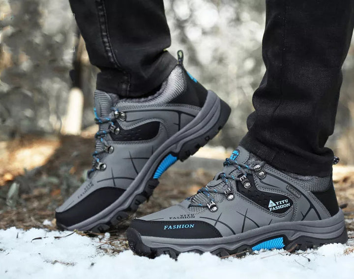 Heren waterdichte snowsneakers, ideaal voor natte en koude winterweersomstandigheden.