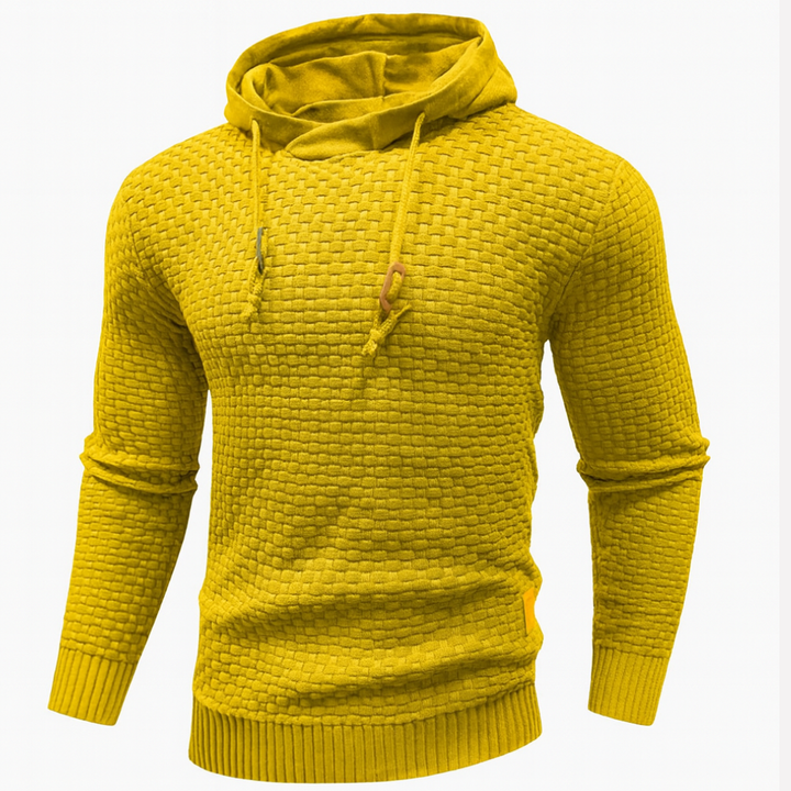 Heren hoodie pullover met verstelbare capuchon, comfortabel en modieus, ideaal voor een relaxte look.