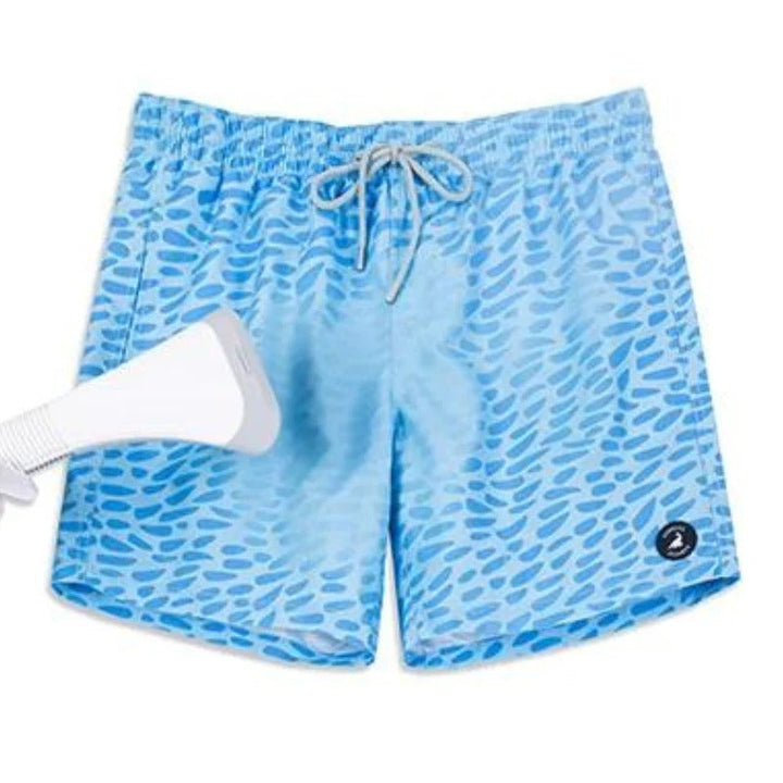 Heren zwemkleding voor zomerse stranddagen en zwembadplezier; uniek kleurveranderende boardshorts.