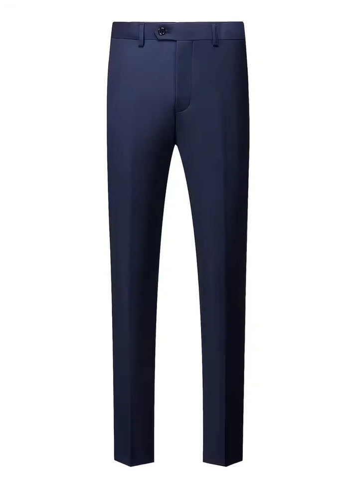 Feestelijk slim fit herenpak, ideaal voor bruiloften en speciale zomerse evenementen.