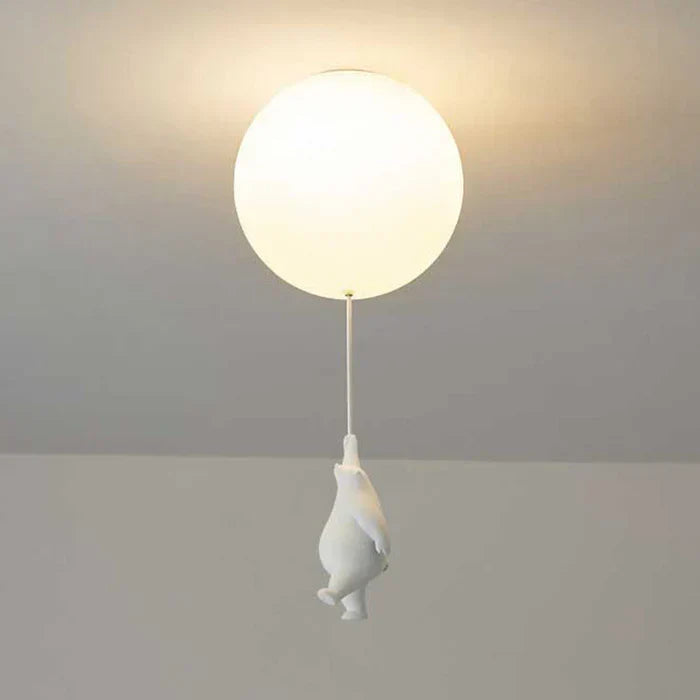 Unisex hanglamp, beer & ballon design, sfeervolle LED plafondlamp voor kinderkamers.