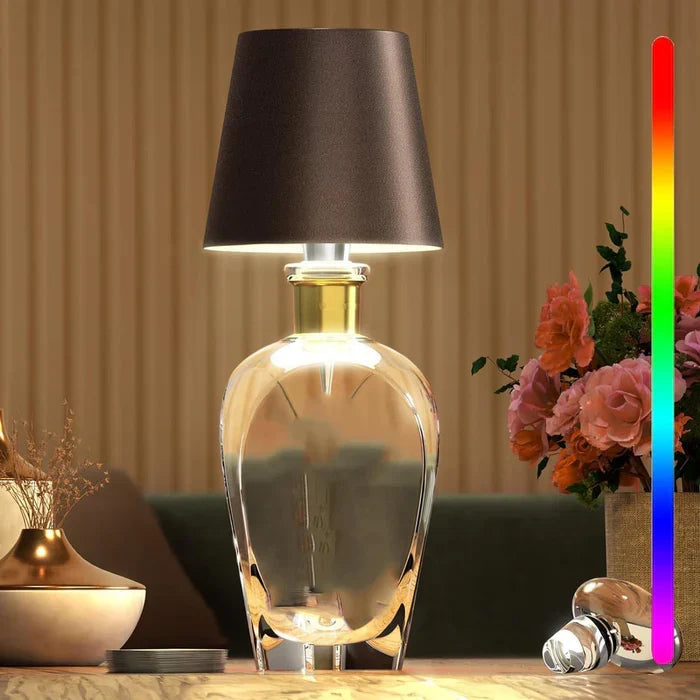 Modern design fleslamp, met dimbare en kleurrijke LED's.