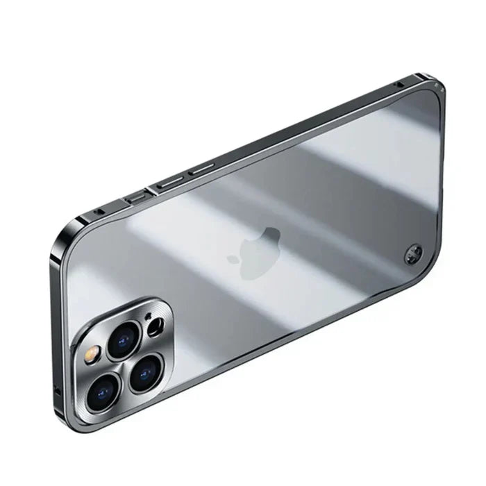 Bescherm je iPhone 15 met dit stijlvolle, transparante MagSafe SteelGuard hoesje.