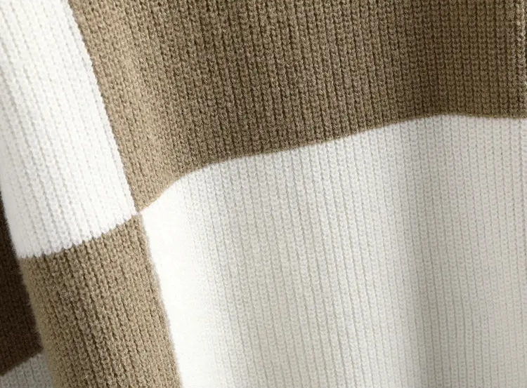 Warme heren geruite trui met kleurvlakken, comfortabele pullover voor casual winterdagen.