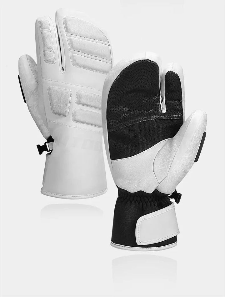 Heren thermische skiwanten, zwart, voor wintersport. Waterdicht, winddicht en warm in de sneeuw.