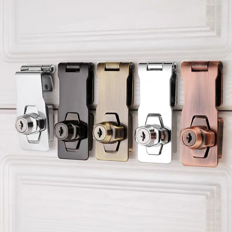 Zwart kastslot zonder boren, van zinklegering, biedt optimale beveiliging en privacy.