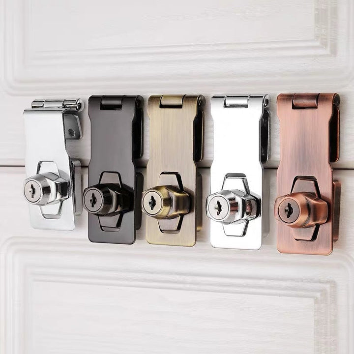 Zwart kastslot zonder boren, van zinklegering, biedt optimale beveiliging en privacy.