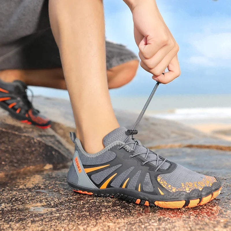 Heren sneldrogende waterschoenen met vijf tenen voor strand, zwemmen & outdoor wateractiviteiten.
