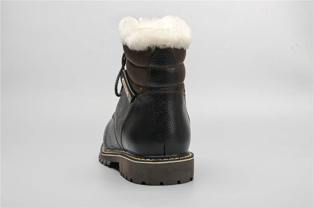 Zwarte heren winterlaarzen, duurzaam en stijlvol, met ultra warme voering.