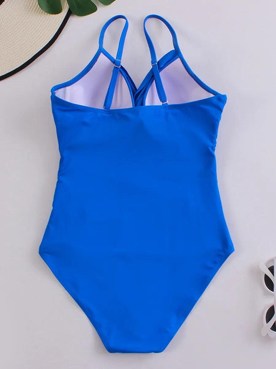 Comfortabel dames plus-size badpak, XL. Ideaal voor de zomer, combineert elegantie met functionaliteit.