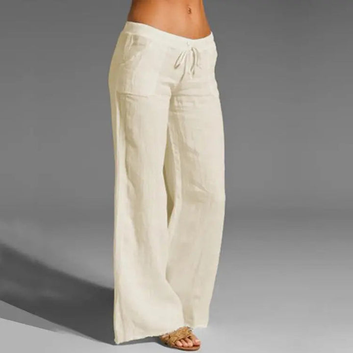 Losse dames vrijetijdsbroek voor de zomer, een comfortabele en ademende keuze voor elke dag.