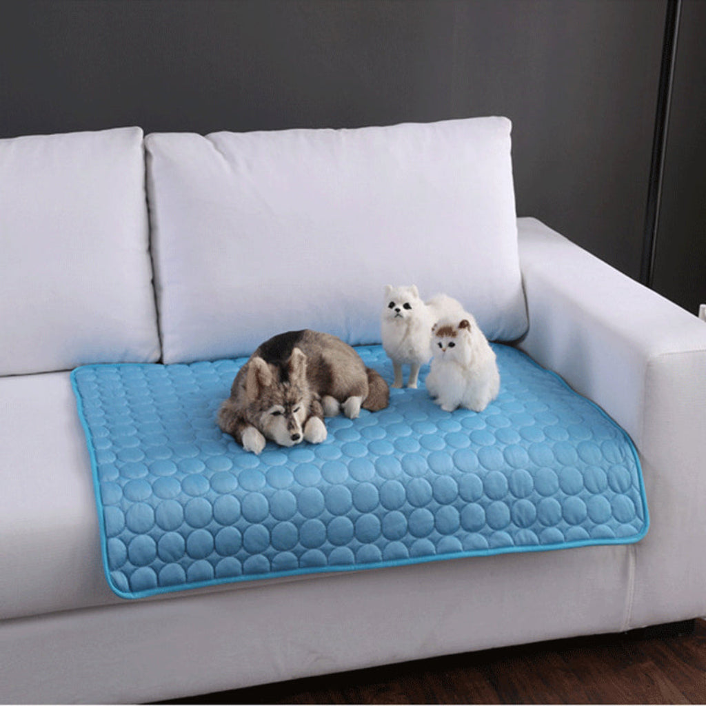 Verkoelende huisdier koelmat van ijs zijde voor honden en katten; ideaal comfort in de zomerhitte.