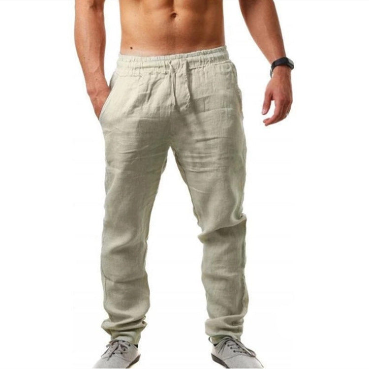 Zomerse herenbroek met comfortabele, losse pasvorm. Stijlvol en veelzijdig voor de moderne man.