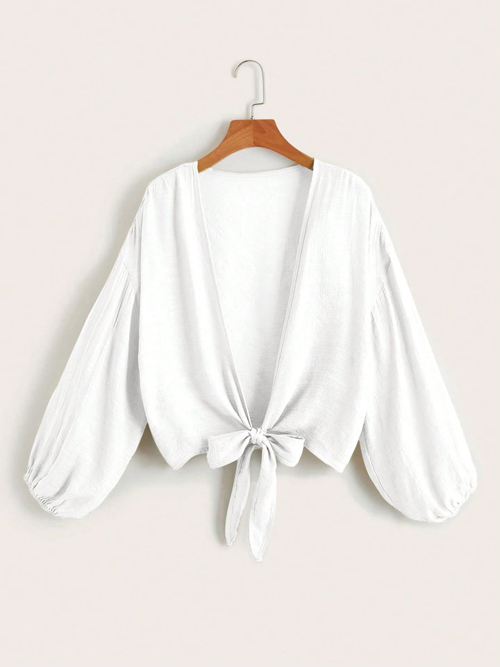 Boho-chique dames kimono met strik, lichtgewicht en comfortabel voor festivals.