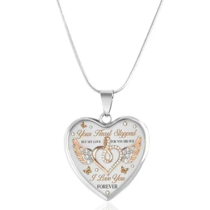 Zilveren dames hartketting Sofie, gegraveerd met 'Forever', elegant en verstelbaar. Perfect als liefdescadeau.