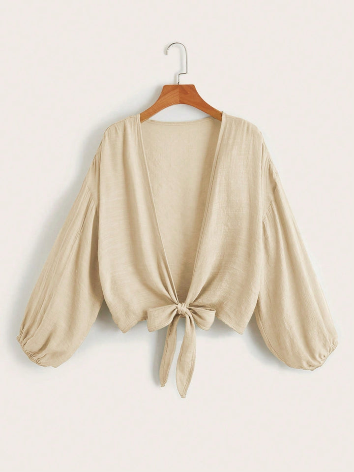Stijlvolle dames kimono met strik, trendy als zomerse cover-up of tuniek.