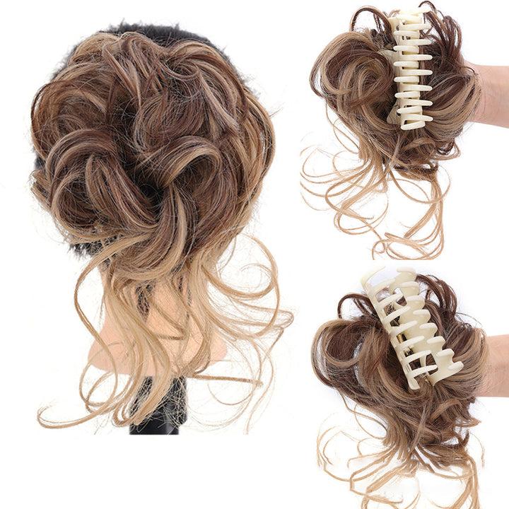 Hairextensie dames rommelige knot, voor een speelse en volle look met direct volume.