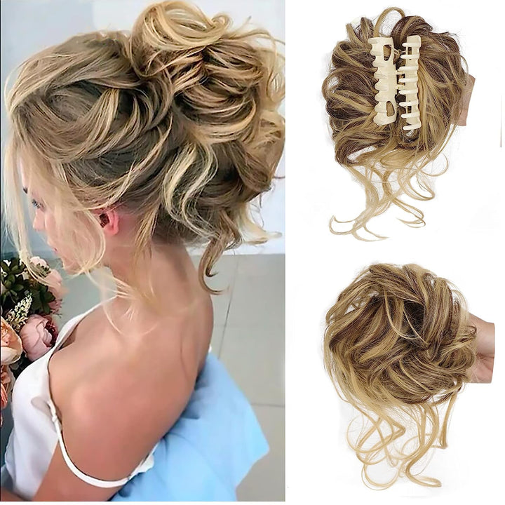 Dames messy knot hairextensie DailyBun voor direct volume, creëert snel een volle rommelige knot.
