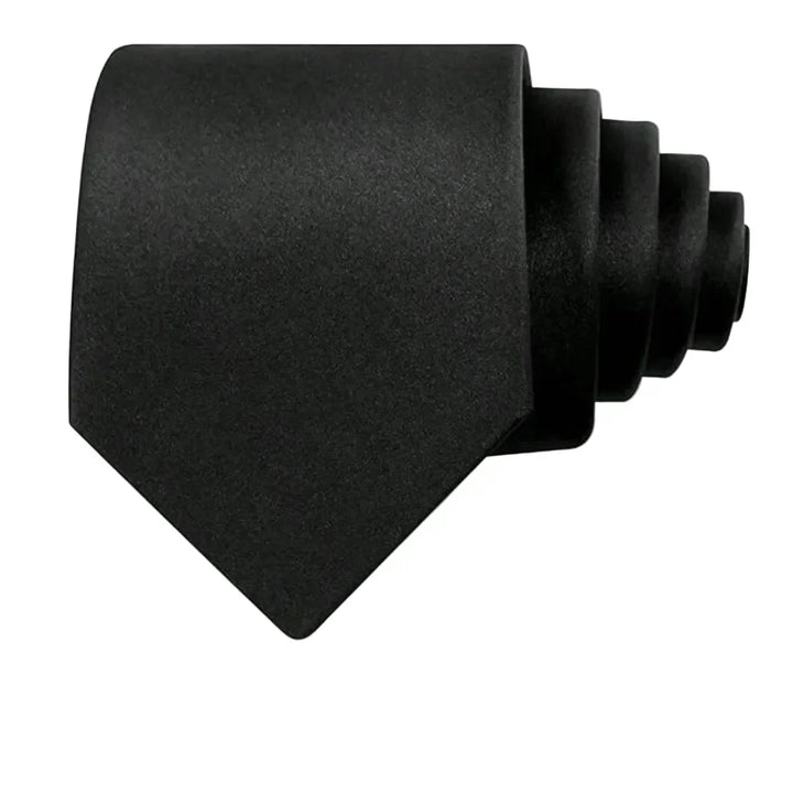Stijlvolle diepblauwe effen mannen stropdas, perfect voor een professionele zakelijke look.