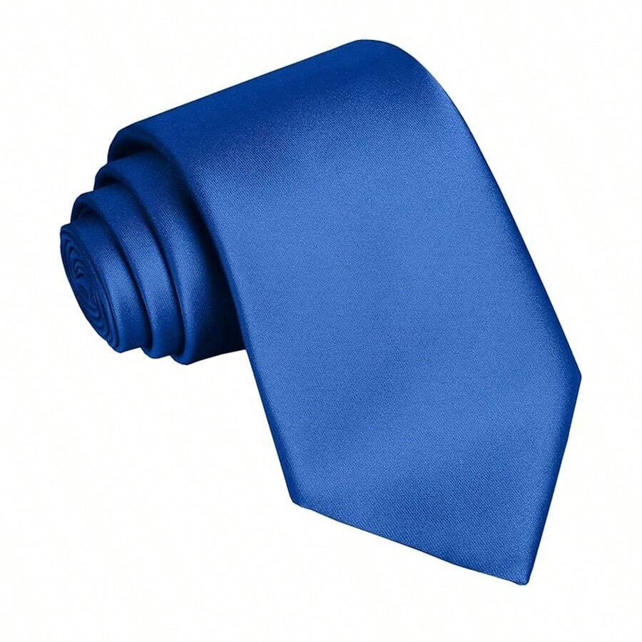 Verfijnde effen polyester stropdas voor mannen, voegt direct elegantie toe aan elke outfit.