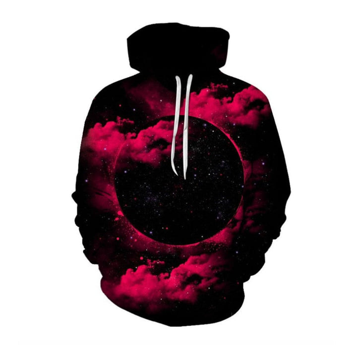 Unisex sweatshirt met levendige 3D sterrenhemelprint, lange mouwen en ronde hals, ideaal voor casual streetwear.