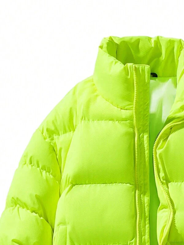 Comfortabele oversized polyester winterjas Vigoro, warm en fluorescerend voor heren buitenkleding.