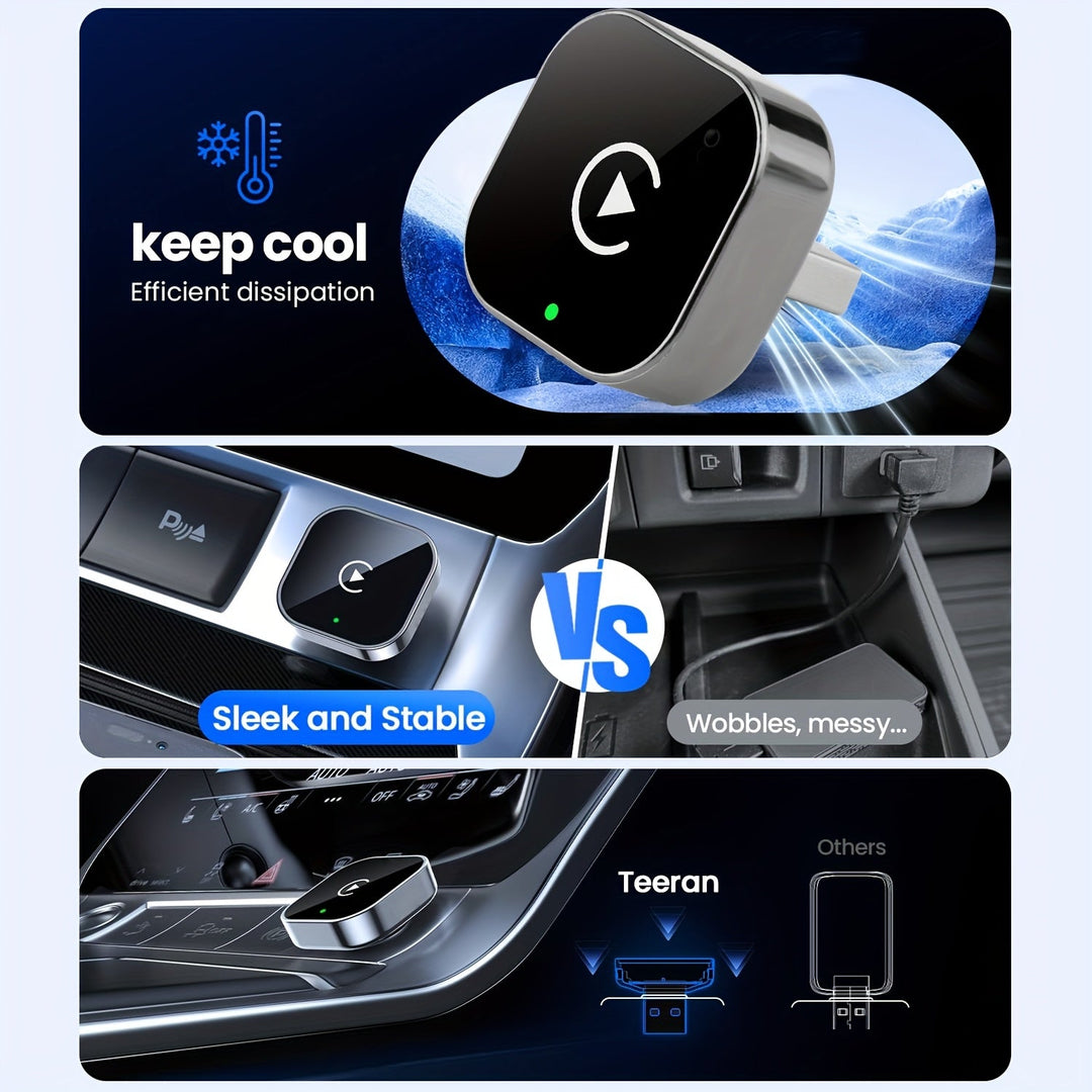 Transformeer bedrade CarPlay/Android Auto naar draadloos met deze innovatieve adapter.