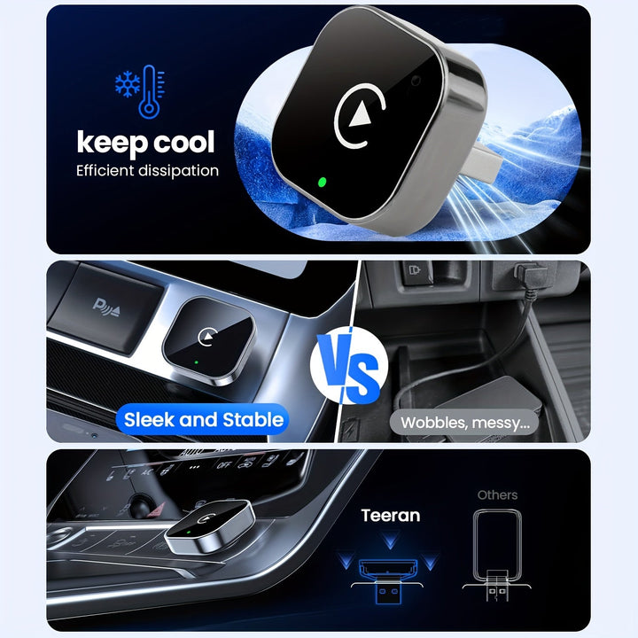 Transformeer bedrade CarPlay/Android Auto naar draadloos met deze innovatieve adapter.