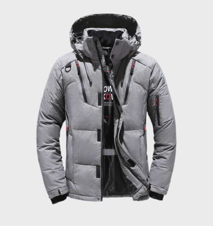 Warme heren parka winterjas met dikke fleece voering, waterdicht en winddicht, perfect als bovenkleding.