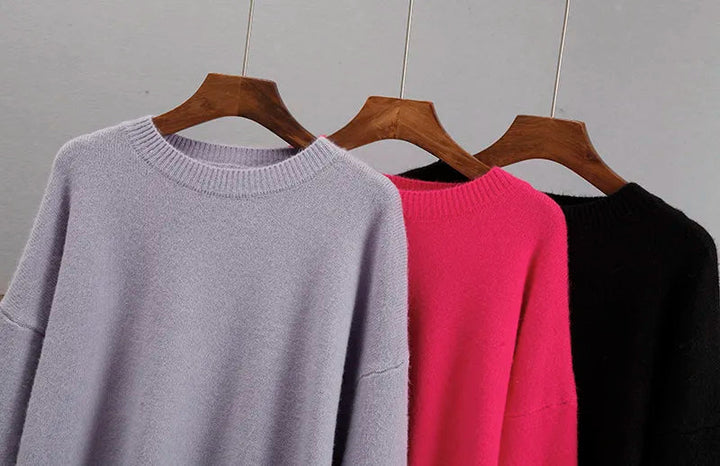Casual dames kasjmier trui, met lange mouwen en een heerlijk comfortabel gevoel, ideaal voor relaxen.