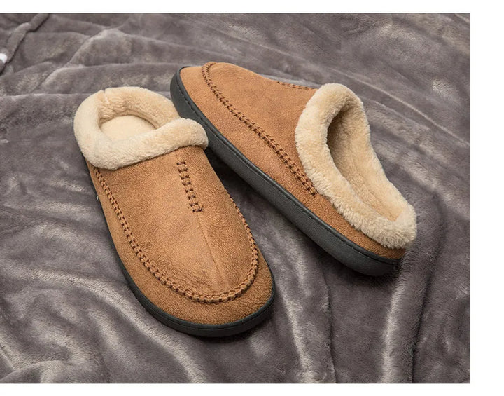 Waterbestendige huisschoenen voor heren, warm en met een instapdesign.