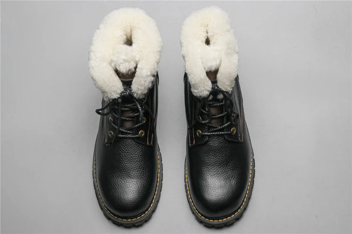 Heren winterlaarzen met warme fleece voering, voor optimaal comfort in de winter.