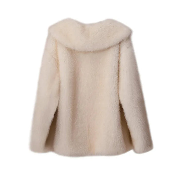 Warme oversized pluizige jas voor dames, perfect voor een trendy en gezellige winter.
